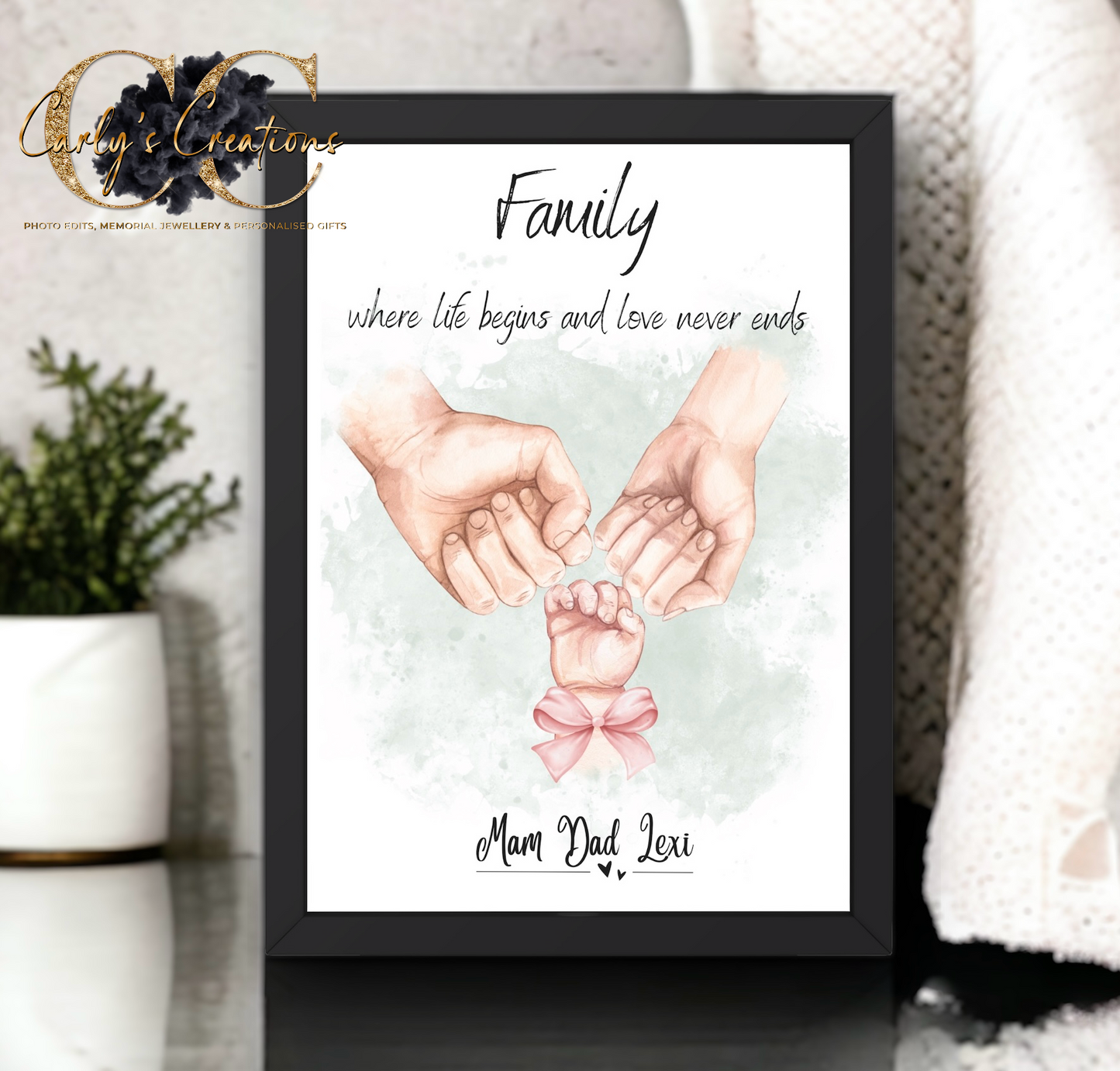 Family hand print - upto 6 hands