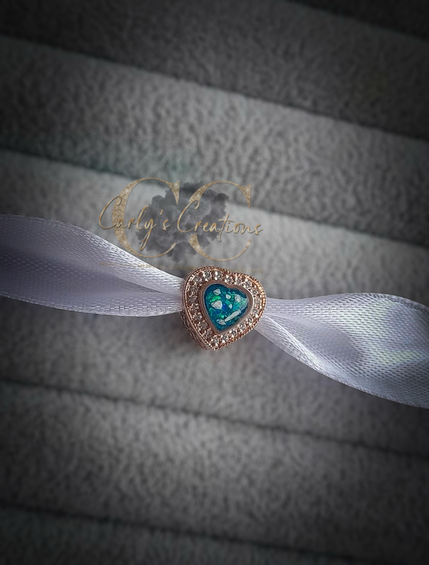 Rose gold heart charm