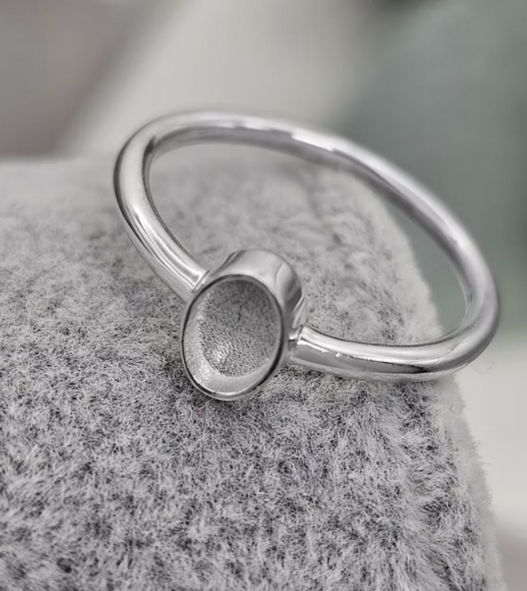 Plain oval ring