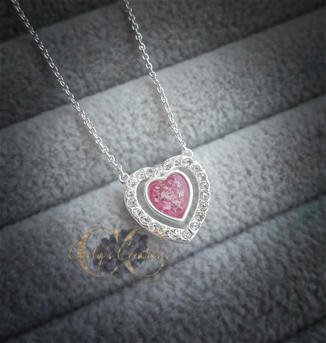 Heart within a heart pendant necklace