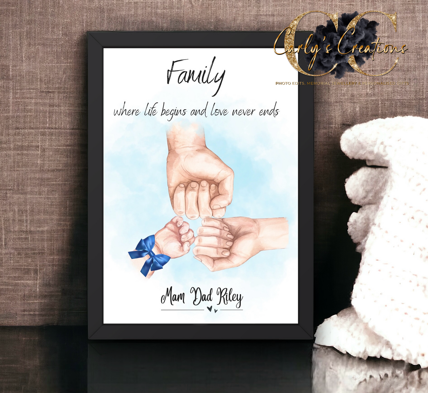 Family hand print - upto 6 hands