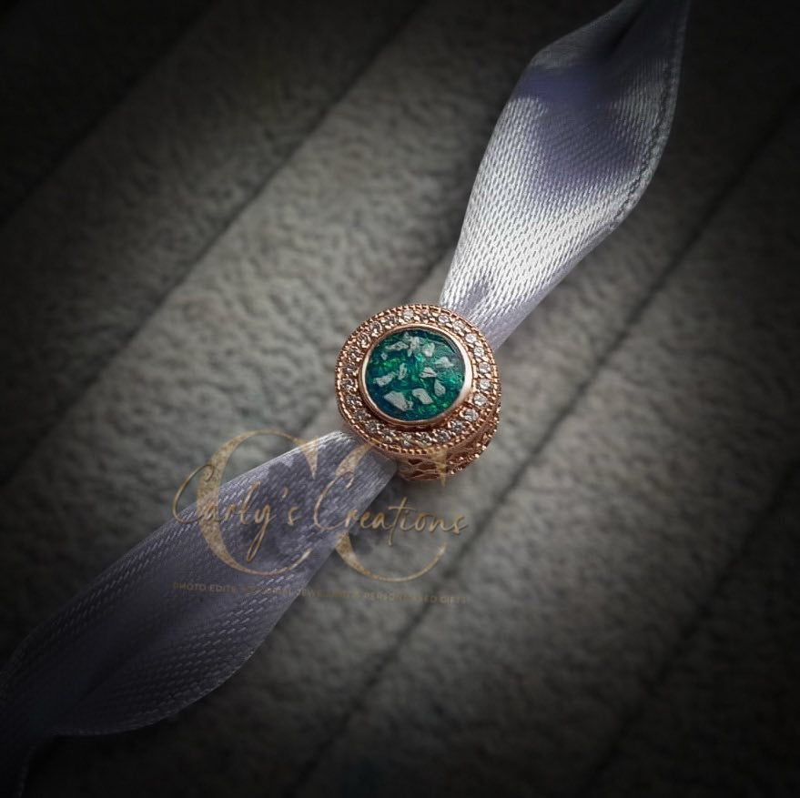 Rose gold circle charm