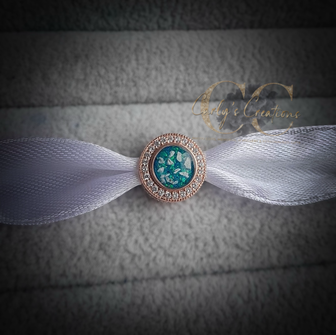 Rose gold circle charm