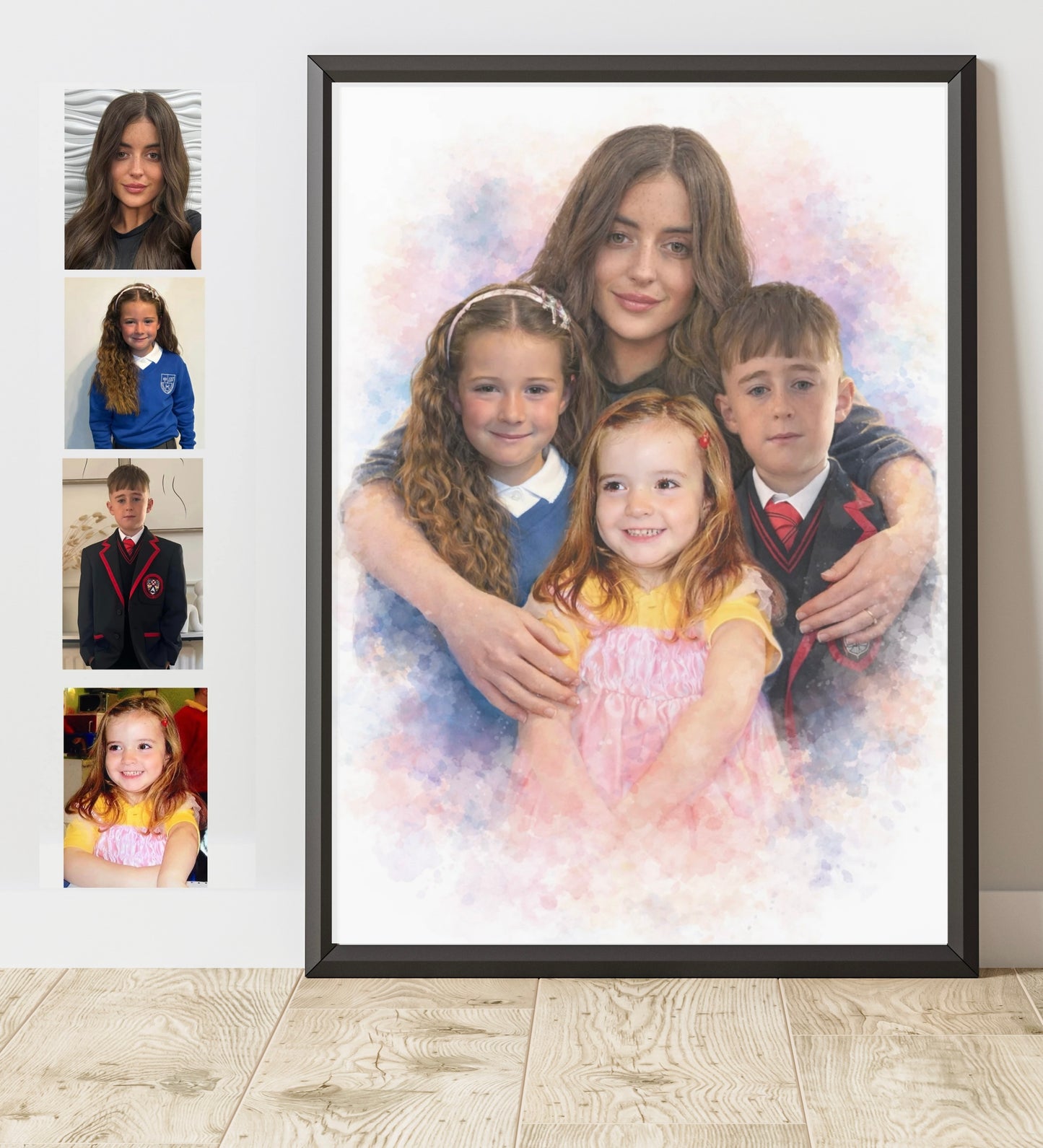 Custom photo merge 2-8 people