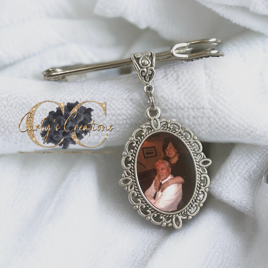 Bouquet memorial charm pin