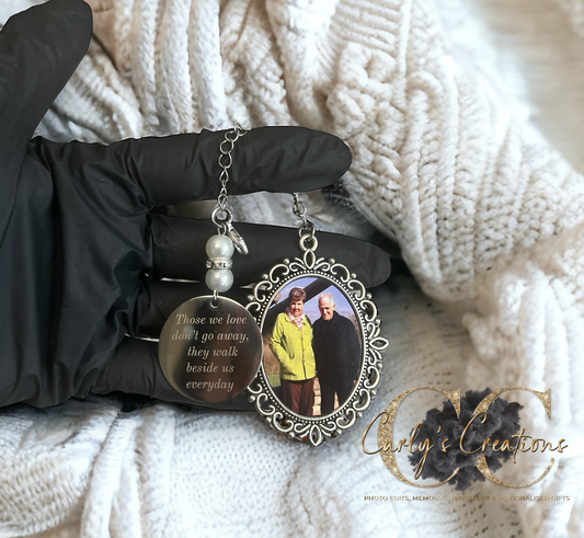 Double sided memorial  charm