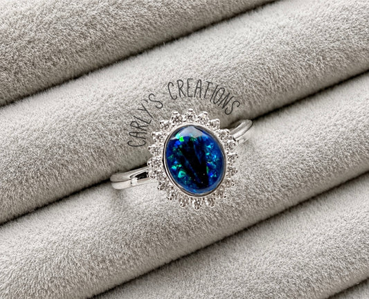 Halo CZ memorial ring