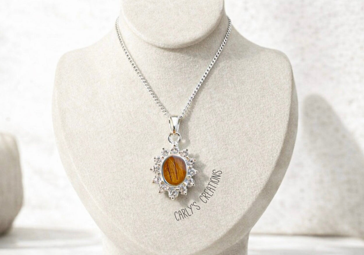 Diamanté pendant necklace