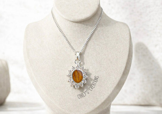 Diamanté pendant necklace