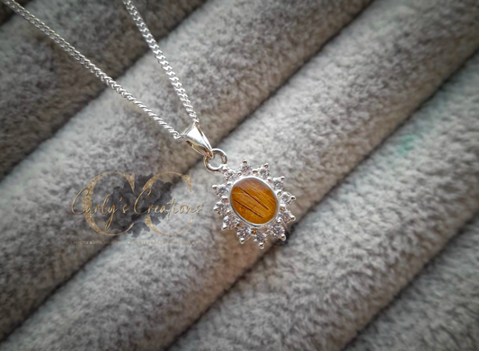 Diamanté pendant necklace