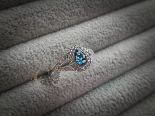 Split shank pear ring