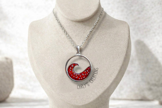Wave pendant necklace