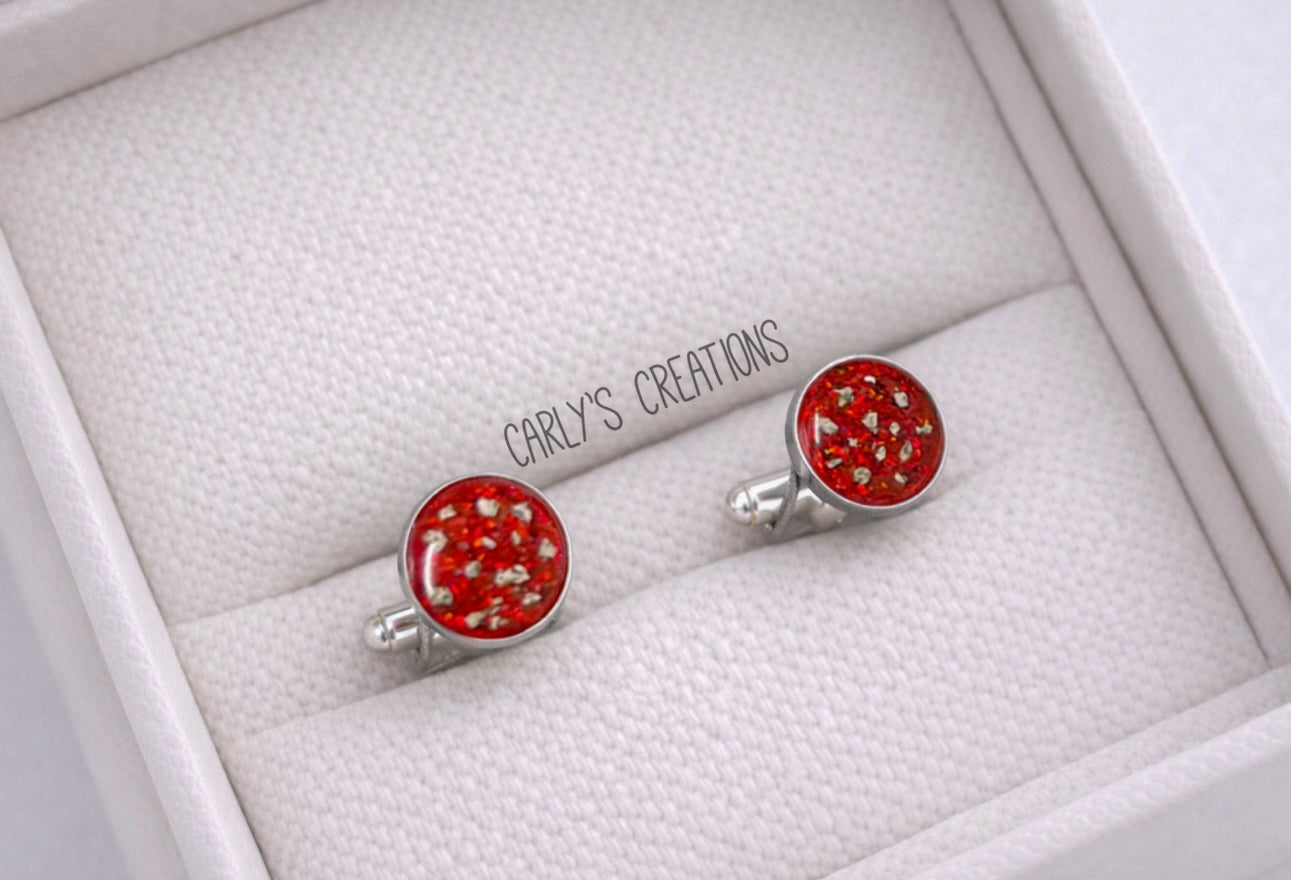 Solid round cufflinks