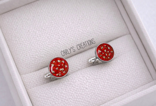 Solid round cufflinks