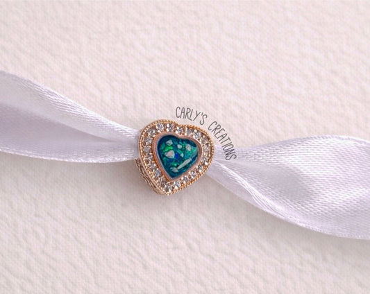 Rose gold heart charm