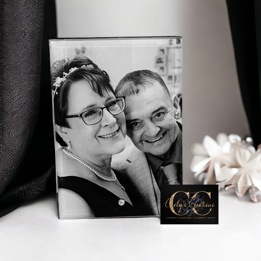 Portrait Glass Photo Frame - Upload your own photo