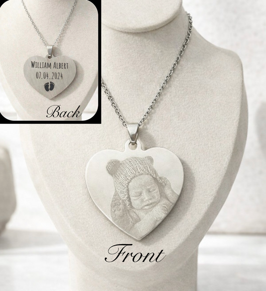 Large heart pendant necklace