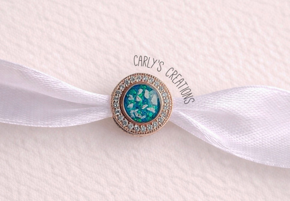 Rose gold circle charm