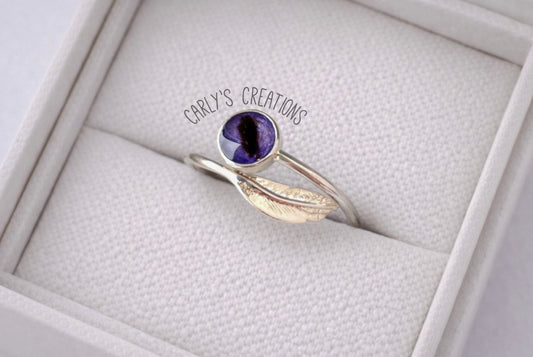 Adjustable feather ring