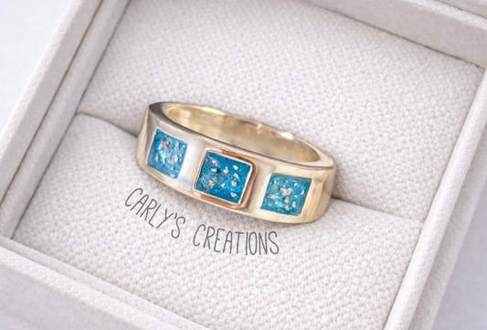 Men’s triple square memorial  ring