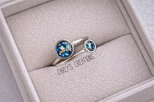 Adjustable double circle ring