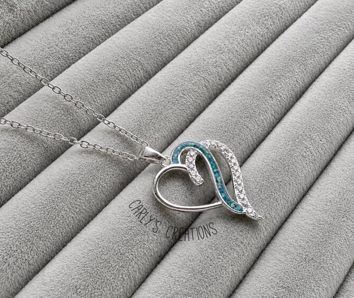 Double heart necklace