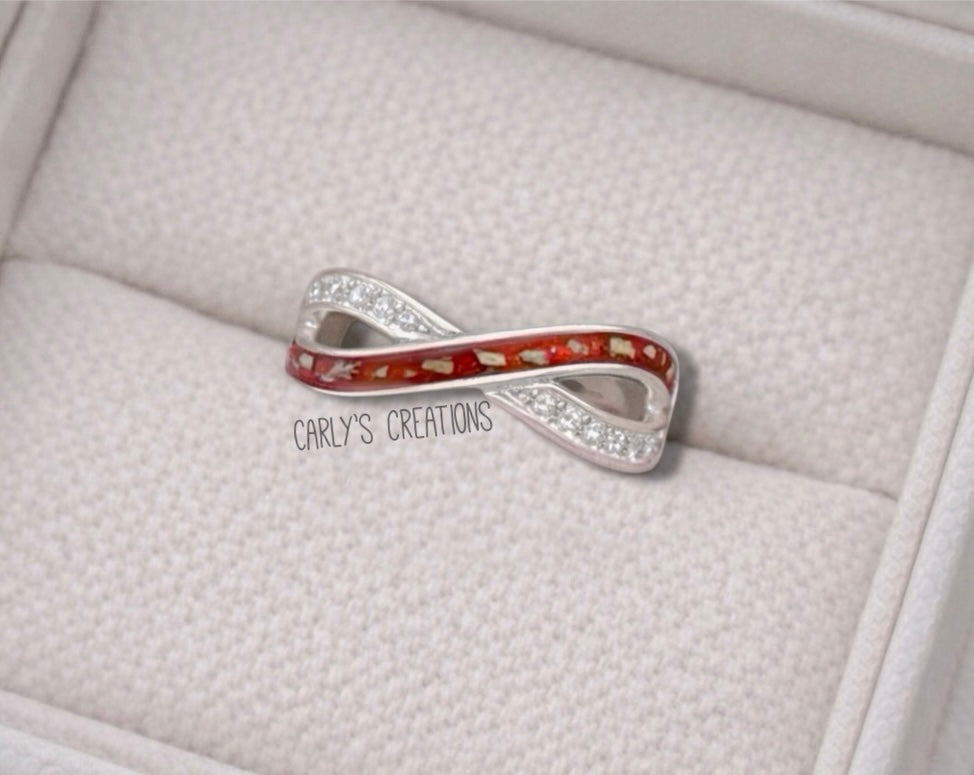 Infinity Wave Band Memorial Ring