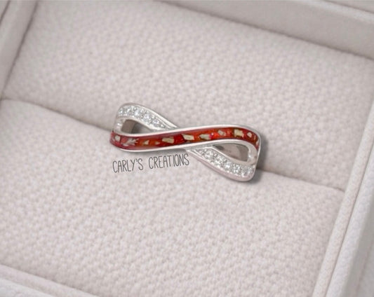 Infinity Wave Band Memorial Ring