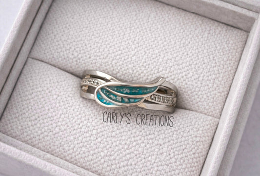 Angel wings  memorial ring