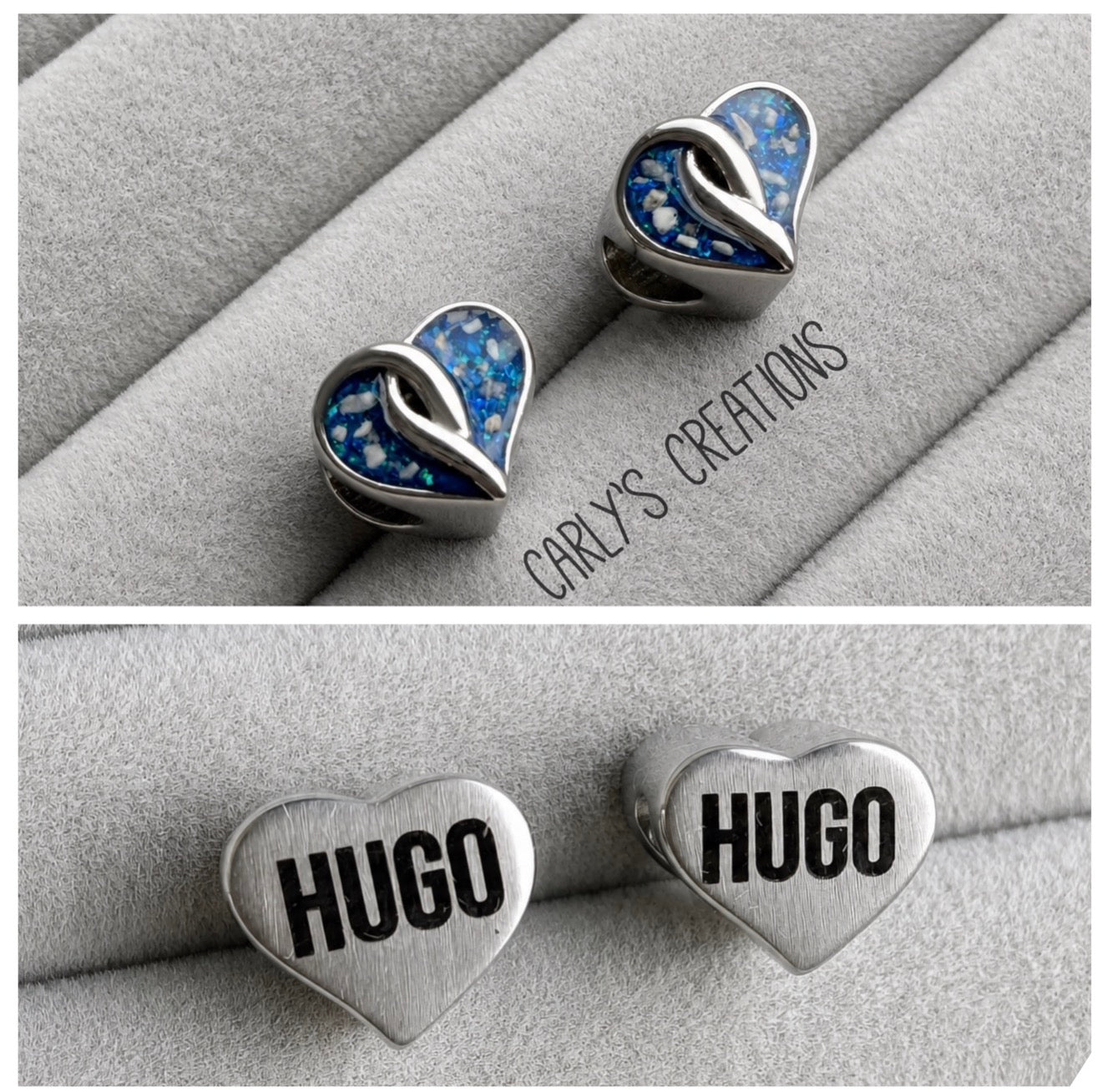 Cross over heart charm