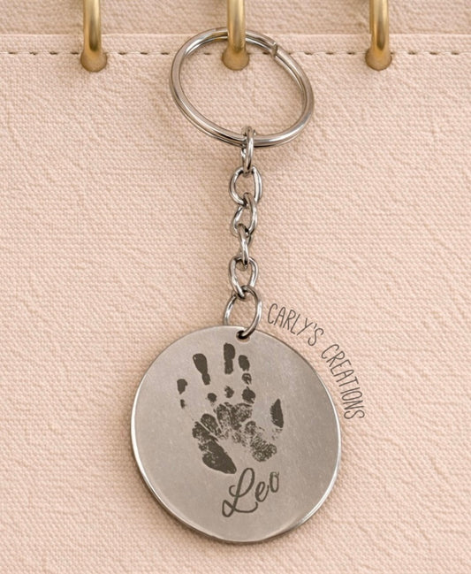 Hand/foot print keyring