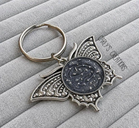 Butterfly keyring for ashes/hair