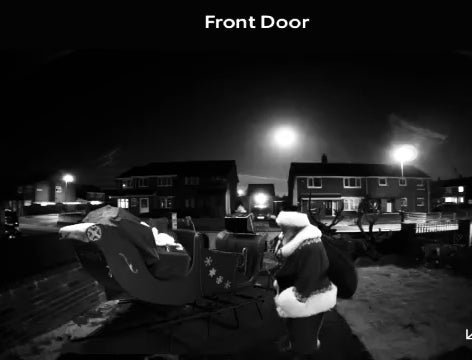 Santa caught on door bell video/ camera & Personalised Santa video to child (scroll to see a snippet of video)